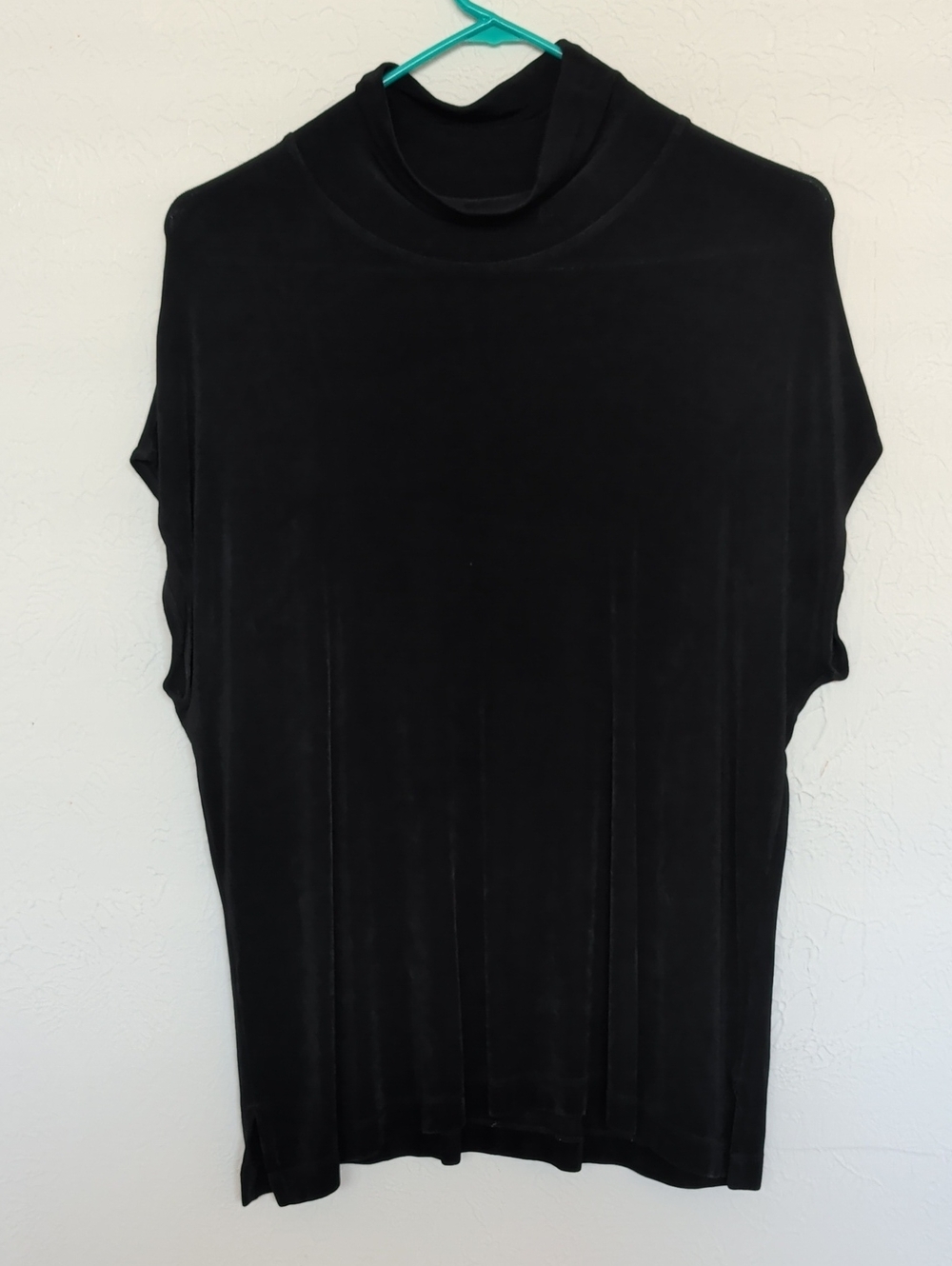 Black Mock Neck Women's Top